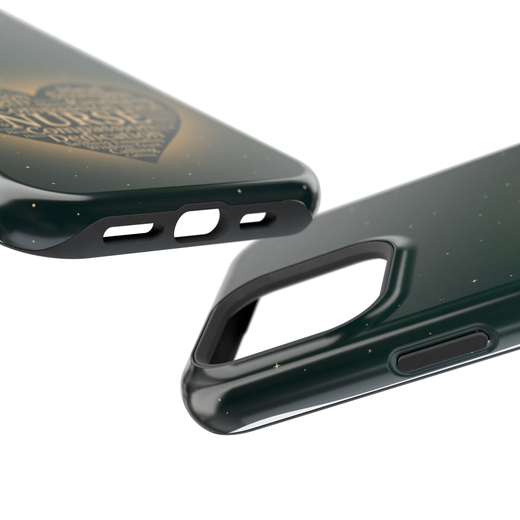Nurse Heart Word and Art Phone Case — Impact-Resistant Wireless Charging Cover