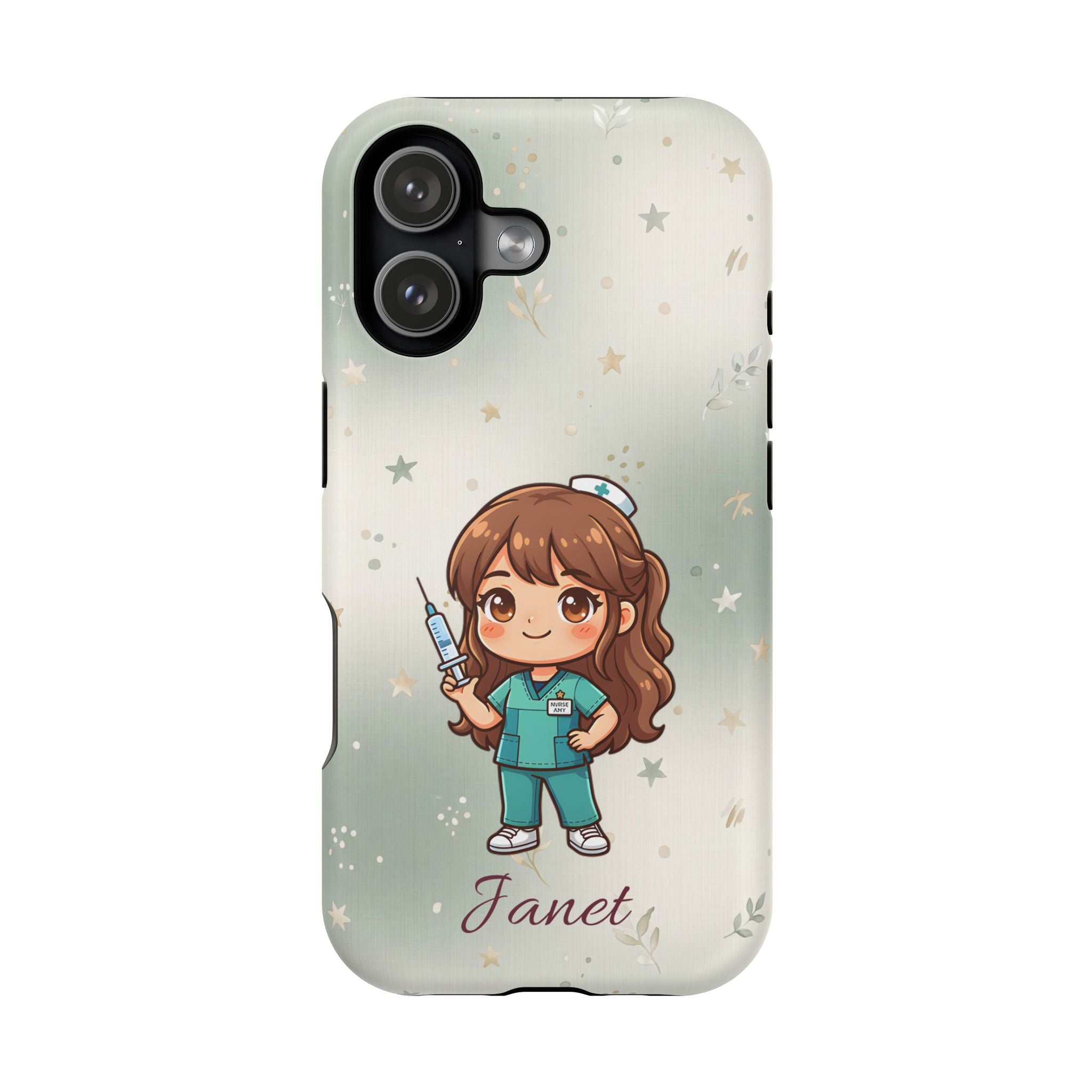Personalized Nurse with Syringe Phone Case — Wireless Charging Cover
