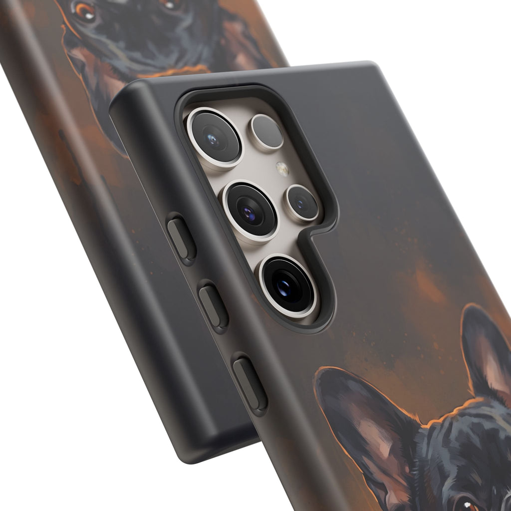 Moody French Bulldog Portrait Phone Case | Dramatic Studio Photography Style | iPhone & Samsung