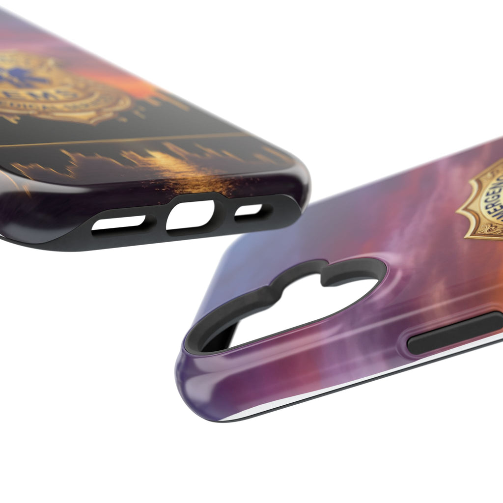 EMS Badge Sunset Skyline Phone Case — Magnetic Wireless Charging Cover