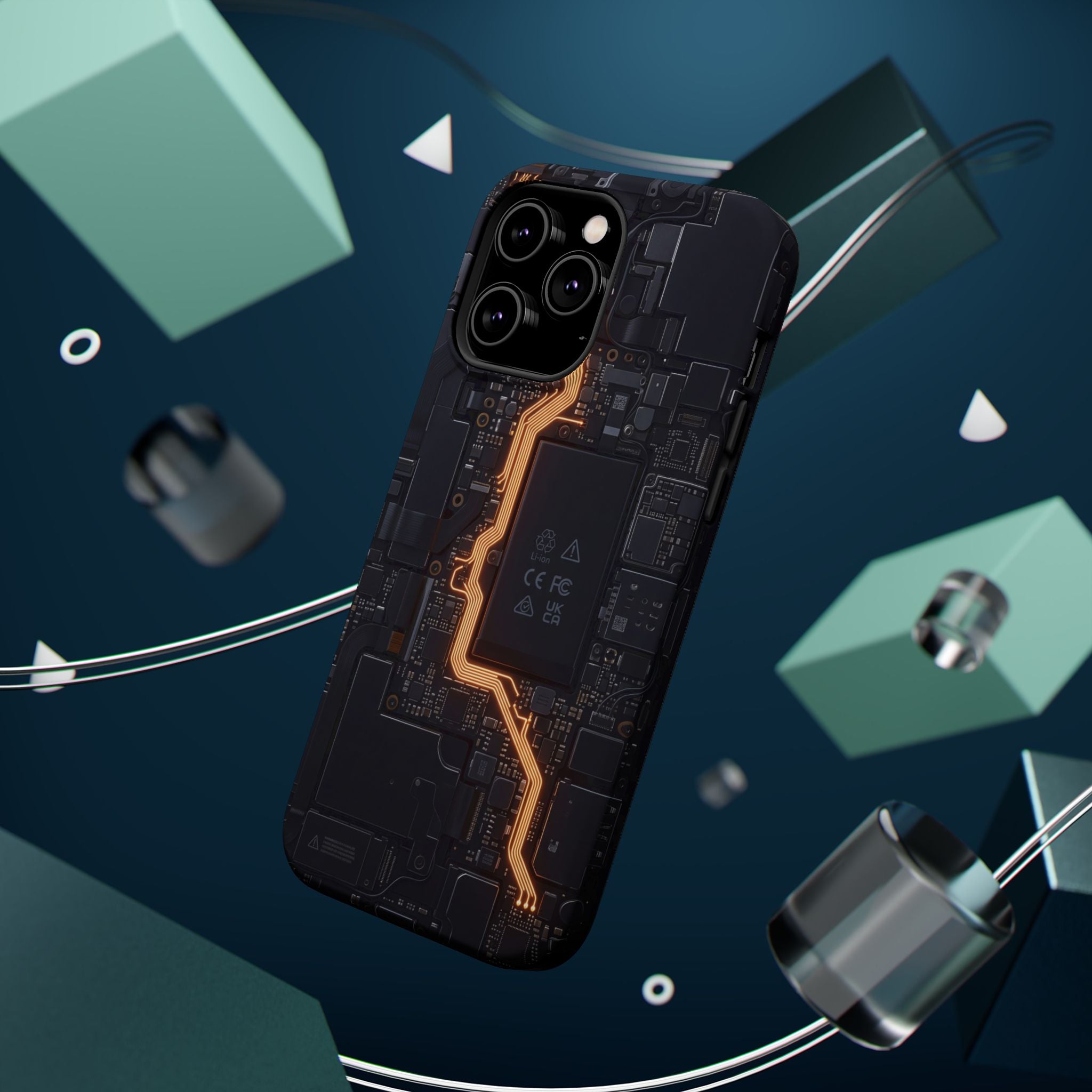 Electrician Circuit Bolt Phone Case — Impact-Resistant Wireless Charging Cover