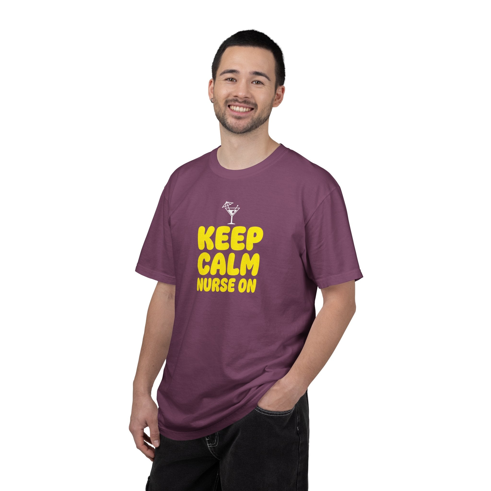 Nurse T-Shirt - "Keep Calm Nurse On" Funny Nursing Quote Unisex Tee, Nurse Appreciation Gift