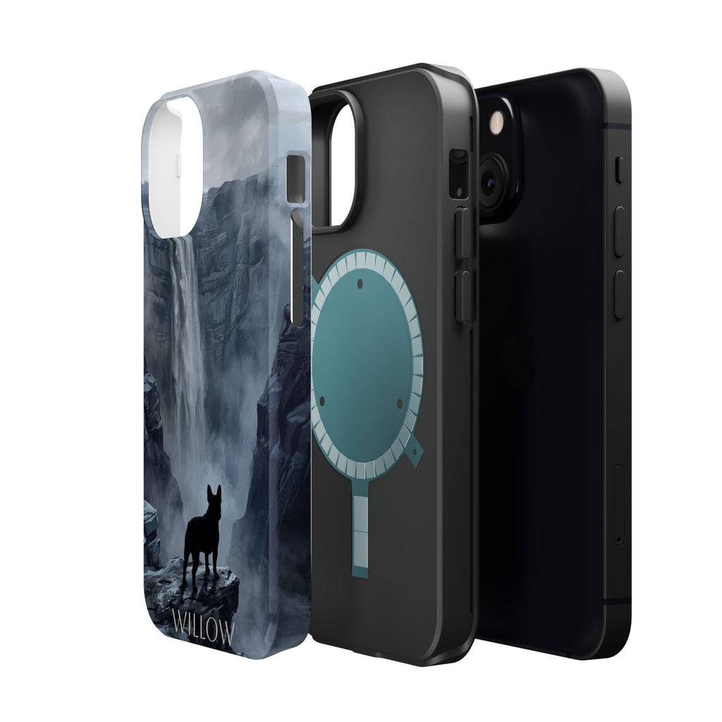 Personalized French Bulldog Misty Waterfall Phone Case — Wireless Charging Cover