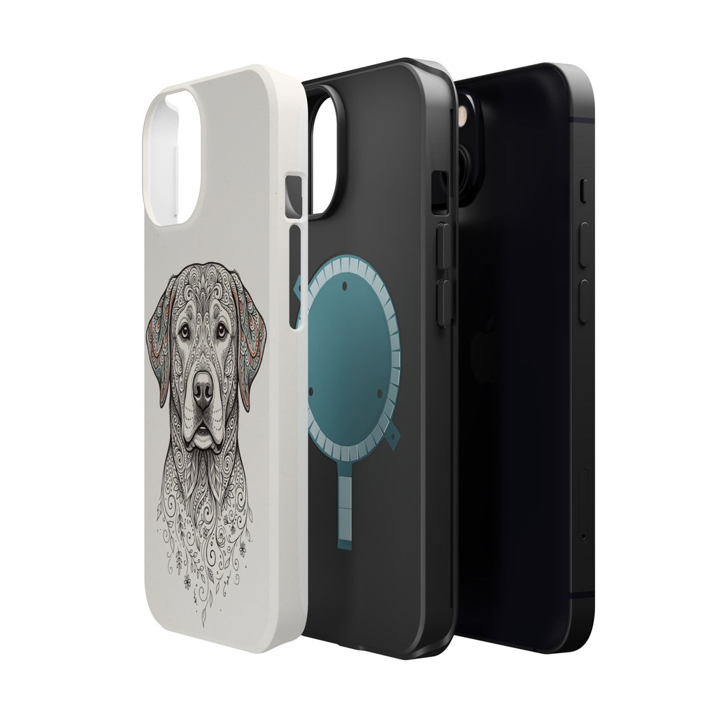 Mandala Labrador Phone Case — Tough Magnetic Case with Wireless Charging
