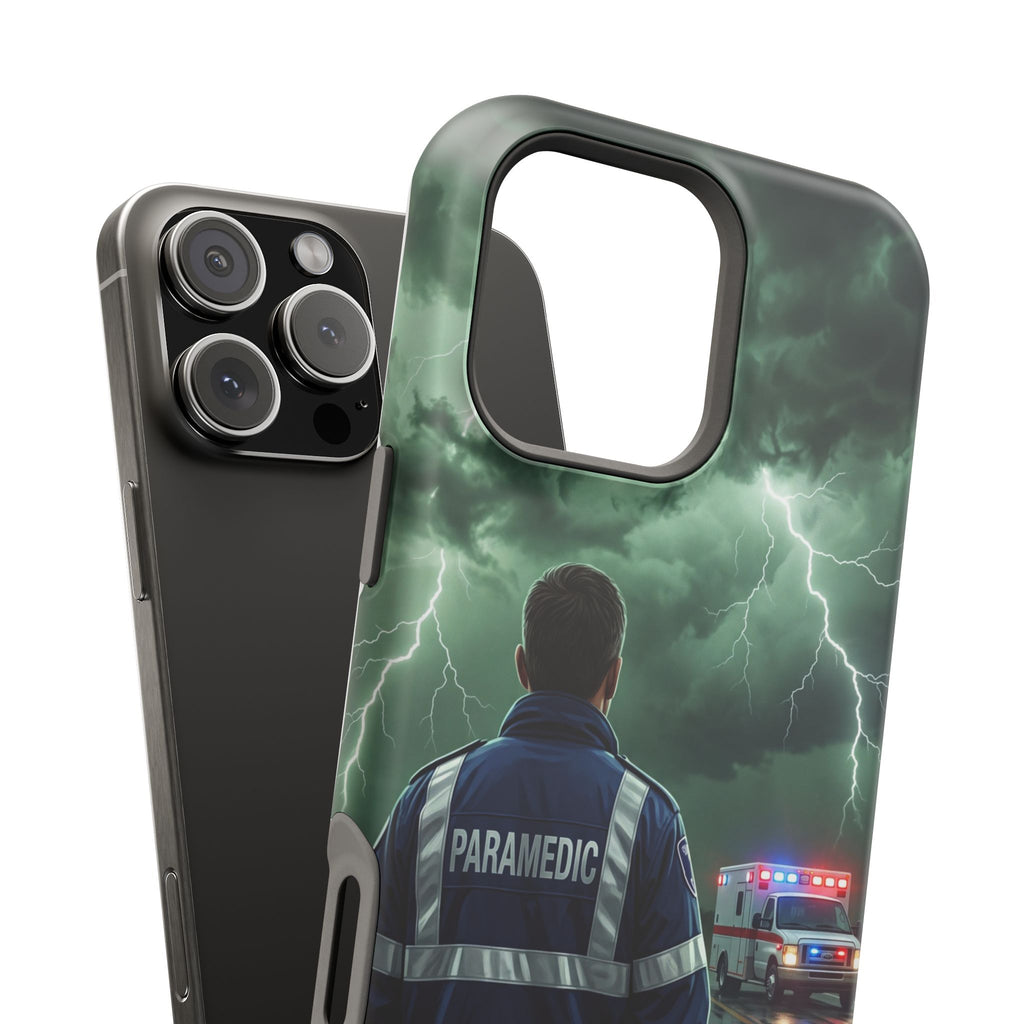 Paramedic Green Storm Phone Case — Magnetic Wireless Charging Cover