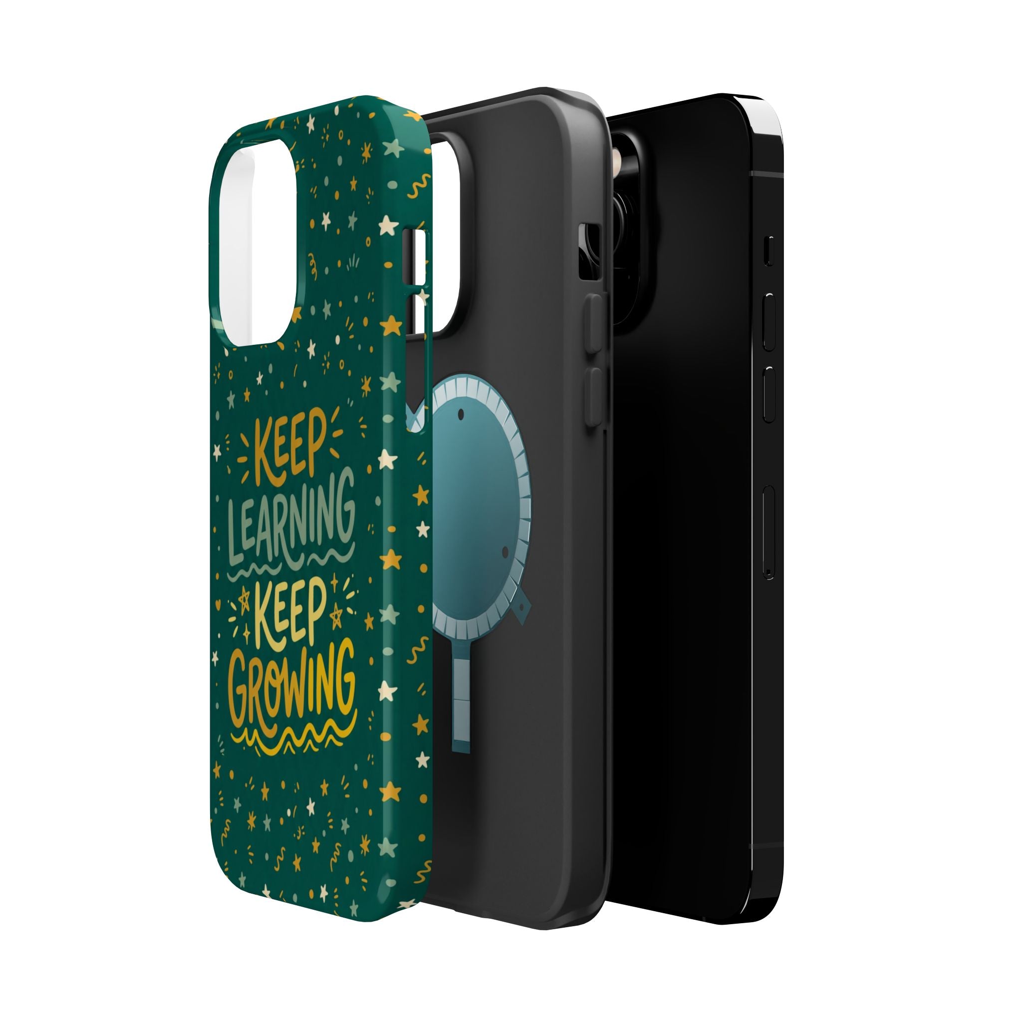 Keep Learning Keep Growing Teacher Phone Case — Wireless Charging Cover