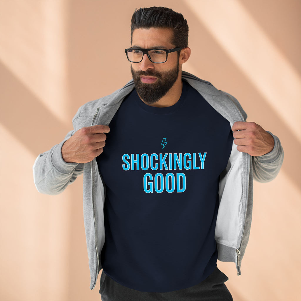 Shockingly Good Electrician Sweatshirt | Funny Electrician Gift Crewneck