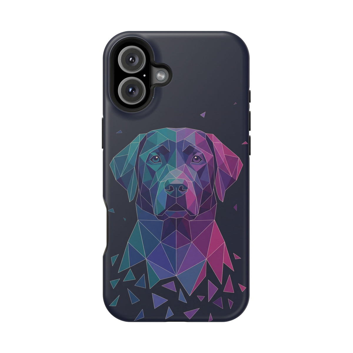 Geometric Labrador Phone Case — Tough Magnetic Case with Wireless Charging