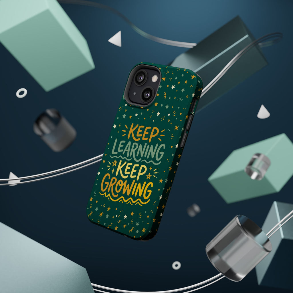 Keep Learning Keep Growing Teacher Phone Case — Wireless Charging Cover