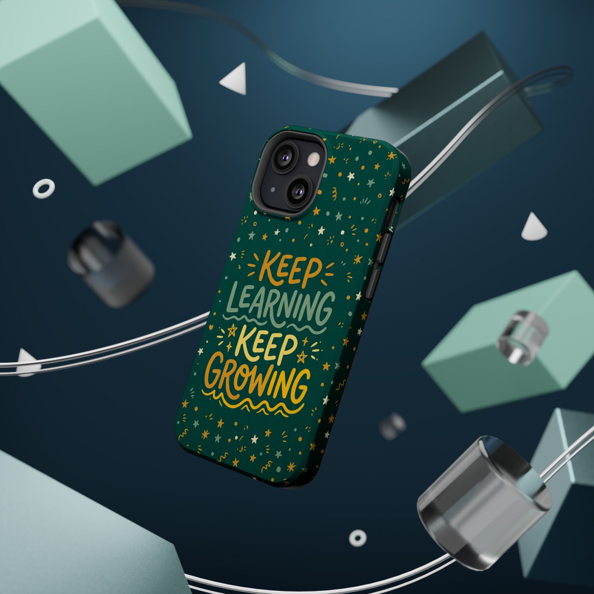 Keep Learning Keep Growing Teacher Phone Case — Wireless Charging Cover