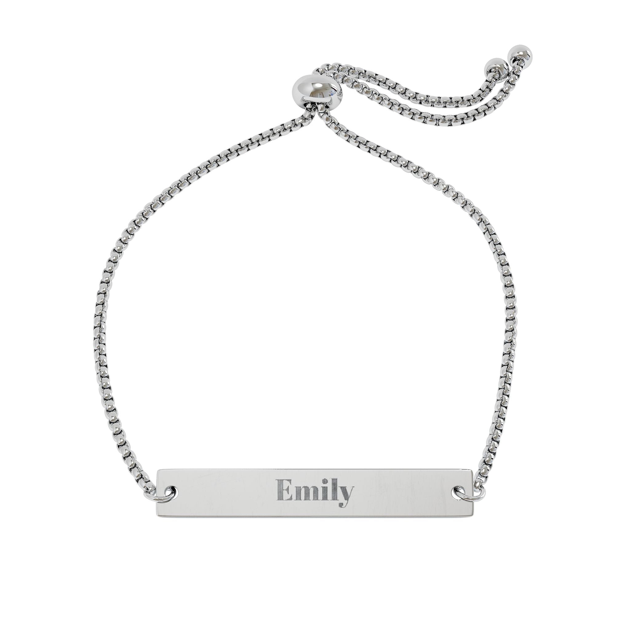 Personalized Engraved Bar Bracelet | Adjustable Name Plate Bracelet, Nurse Gift