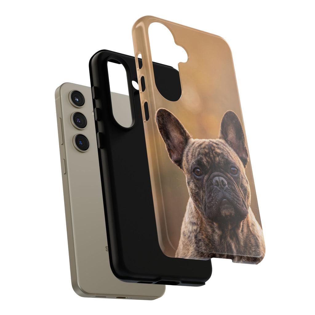 French Bulldog Portrait Phone Case | Realistic Brindle Frenchie Photo Case | iPhone & Samsung