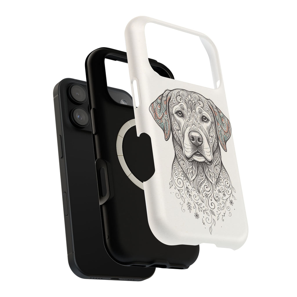 Mandala Labrador Phone Case — Tough Magnetic Case with Wireless Charging