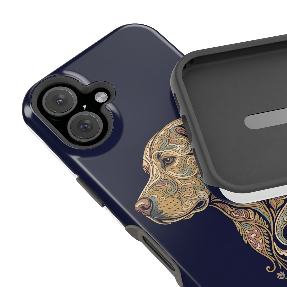 Paisley Labrador Phone Case — Tough Magnetic Case with Wireless Charging