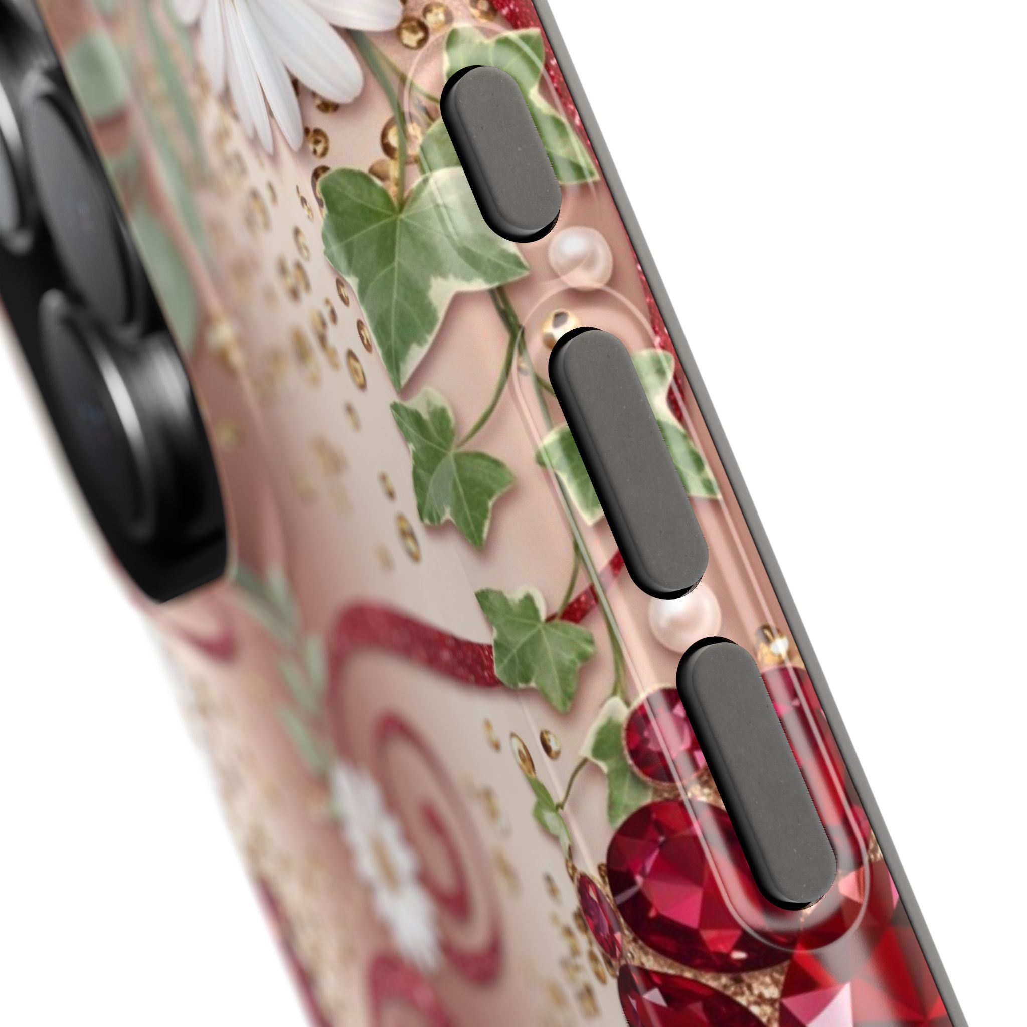 Personalized Vintage Floral Teacher Phone Case — Wireless Charging Cover