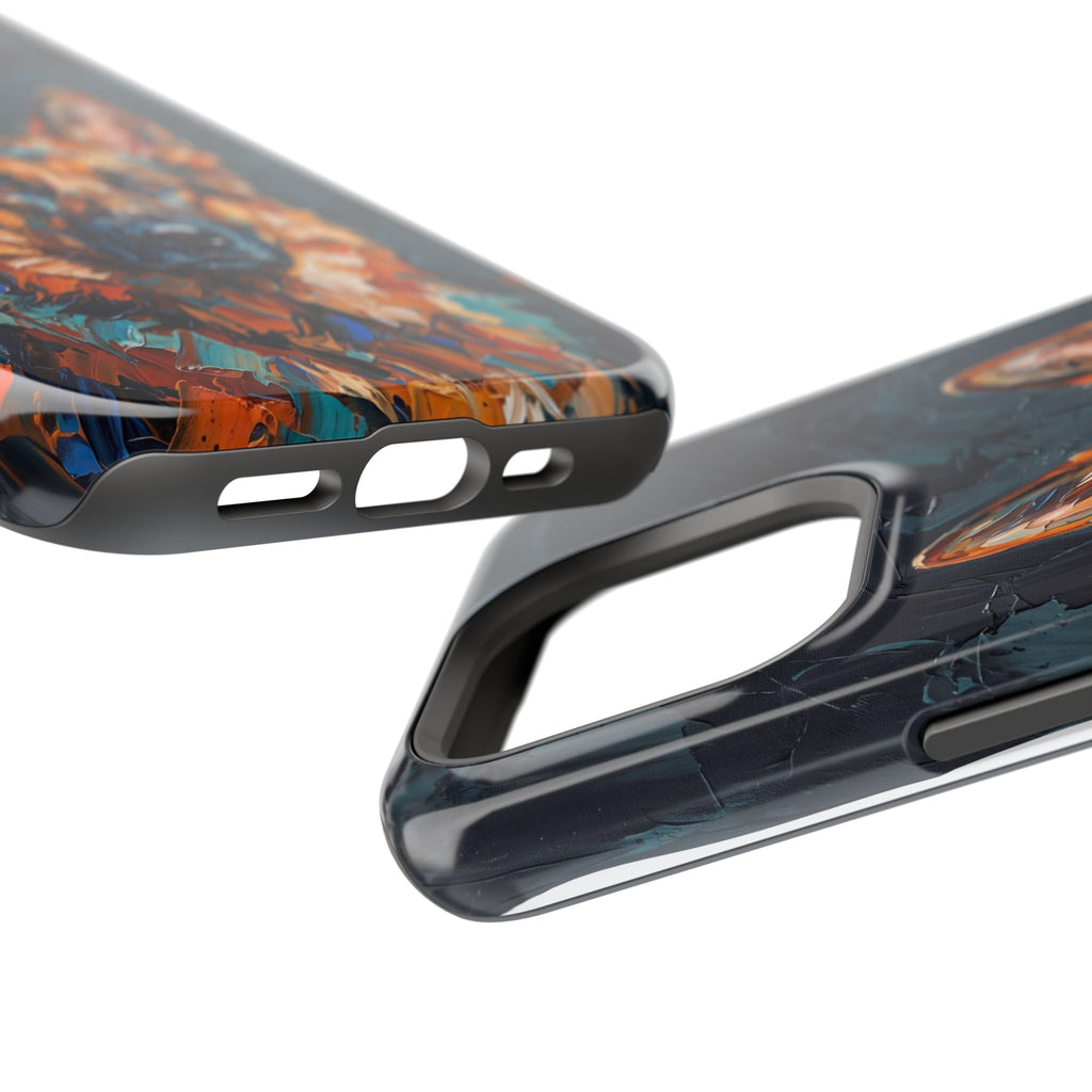 German Shepherd Phone Case | Palette Knife Painting Art — Tough Magnetic Case with Wireless Charging
