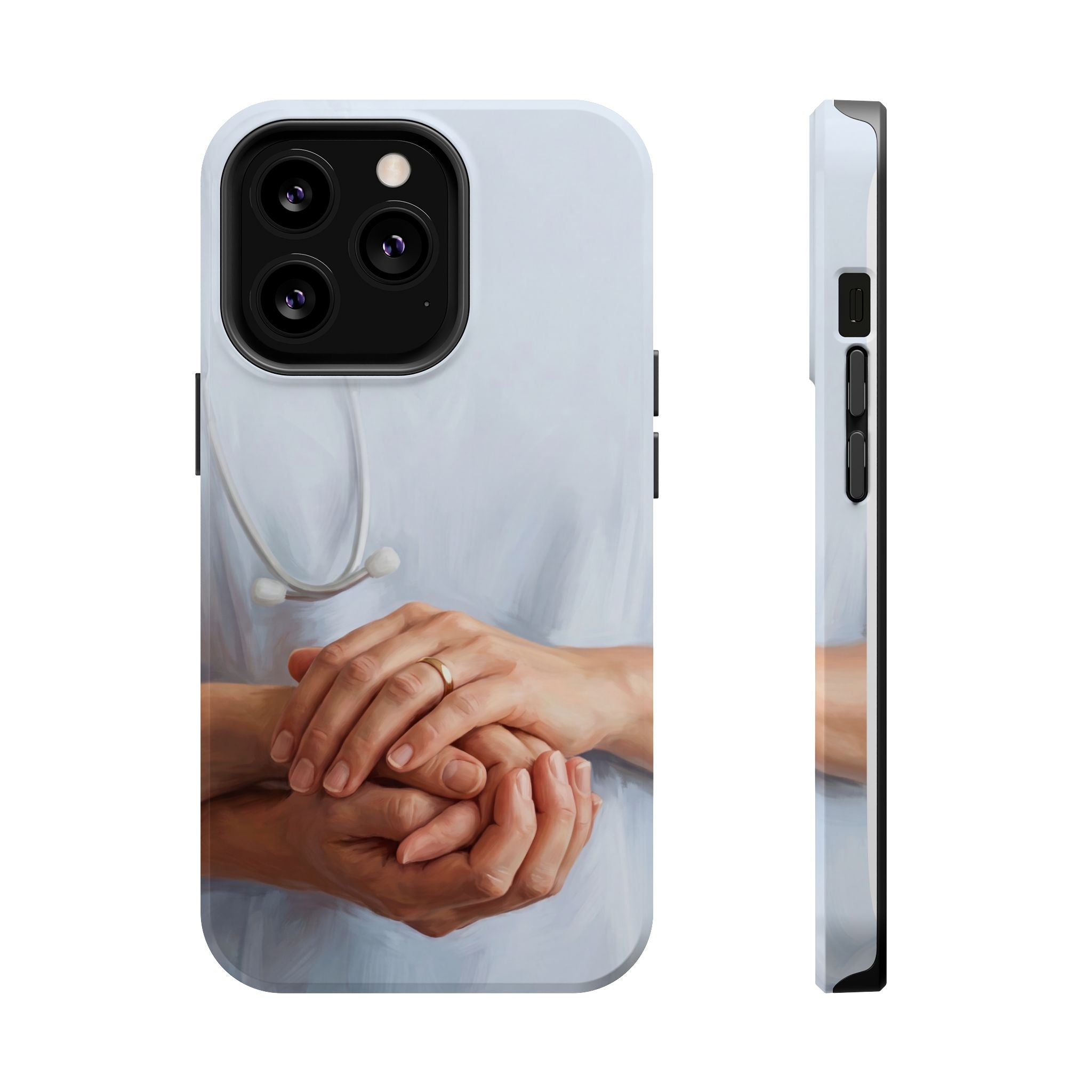 Impact-Resistant Phone Case — Caring Hands Wireless Charging Cover