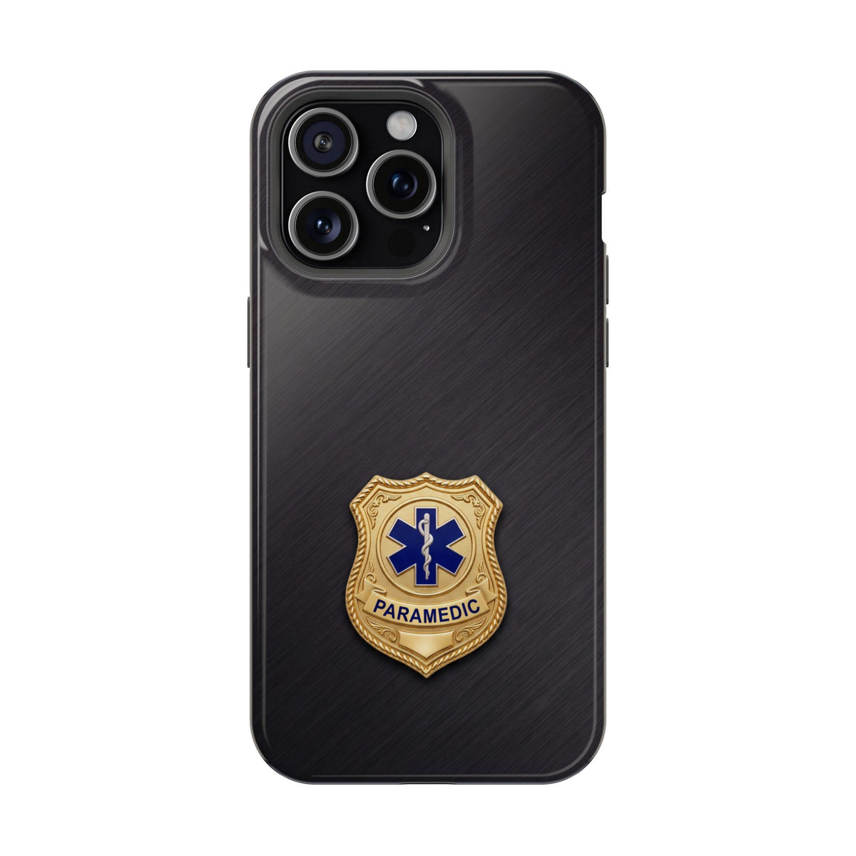 Gold Paramedic Badge Phone Case — Magnetic Wireless Charging Cover