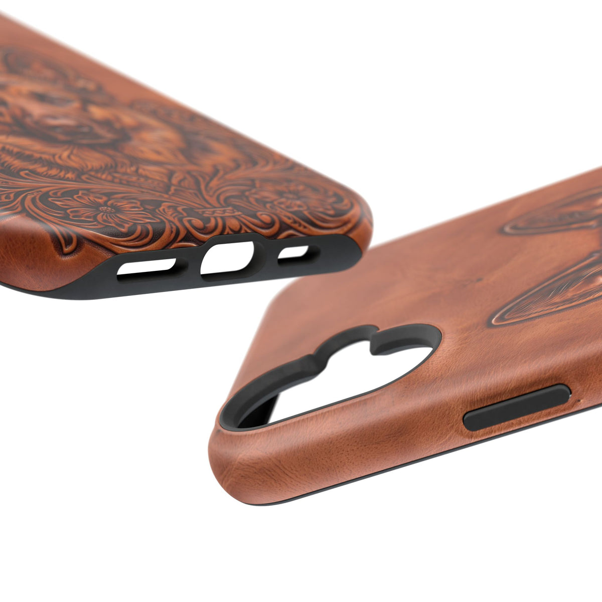 German Shepherd Phone Case | Western Tooled Art — Tough Magnetic Case with Wireless Charging