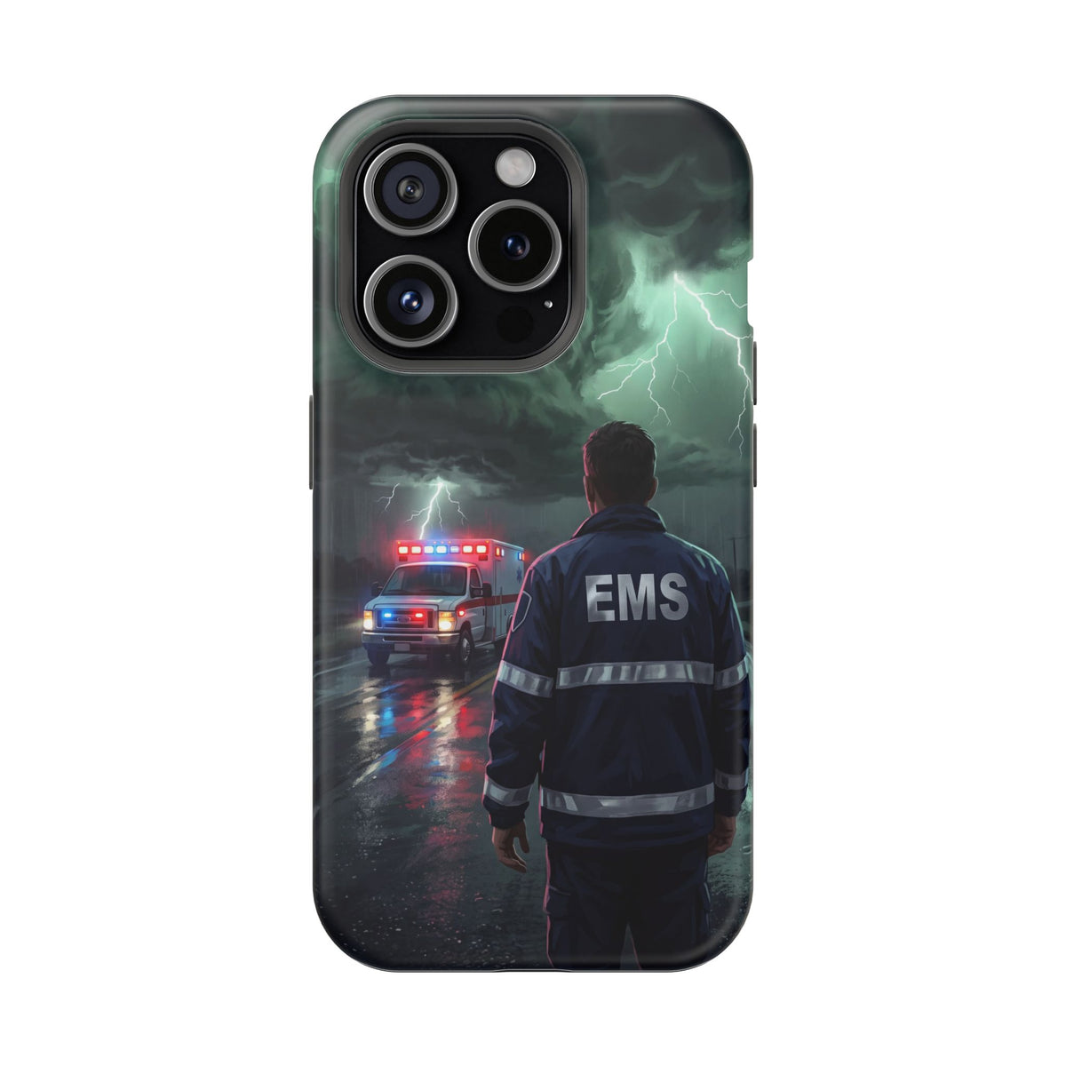 EMS Green Storm City Phone Case — Magnetic Wireless Charging Cover