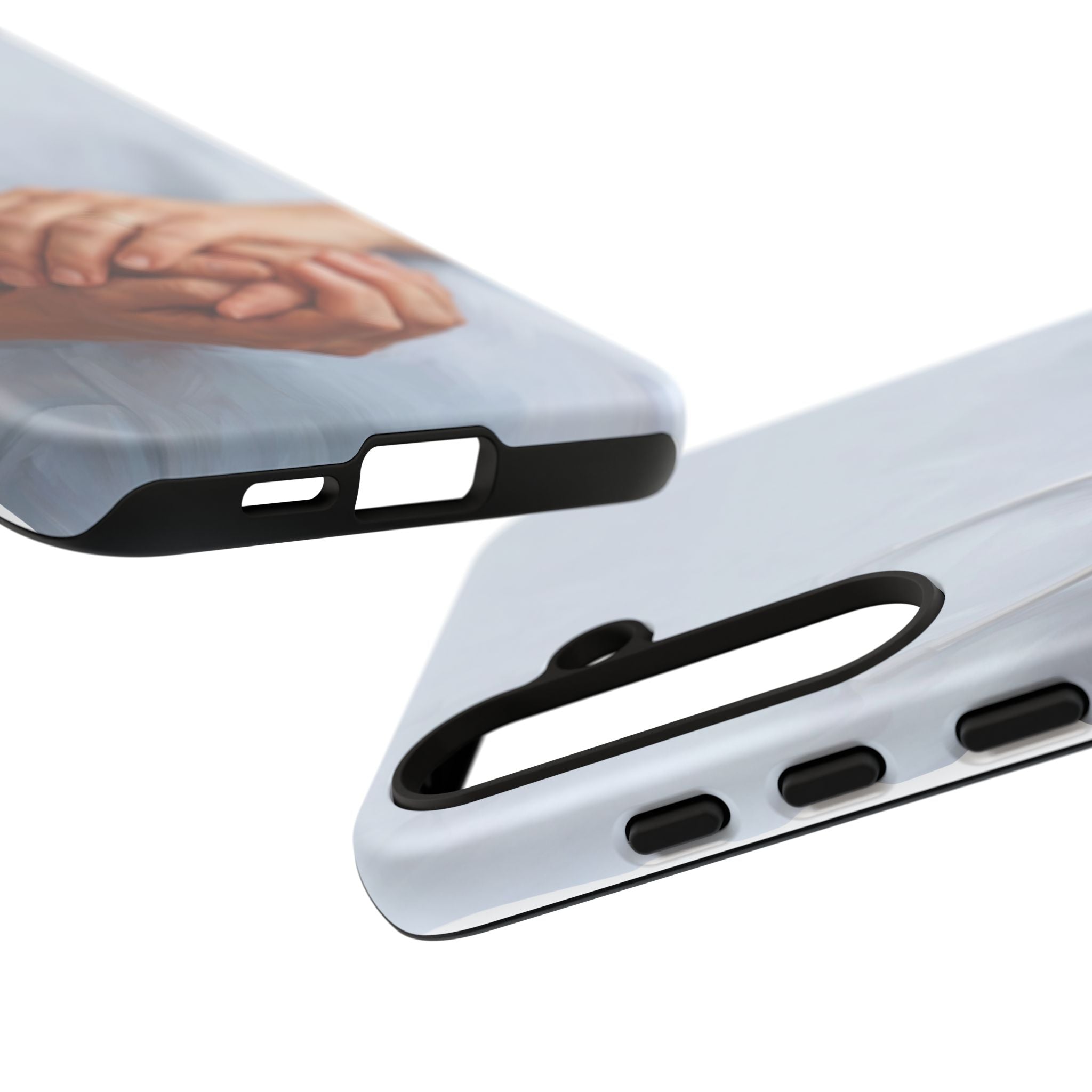 Nurse's Comforting Hands Phone Case | Caring Hands & Stethoscope Illustration | iPhone & Samsung
