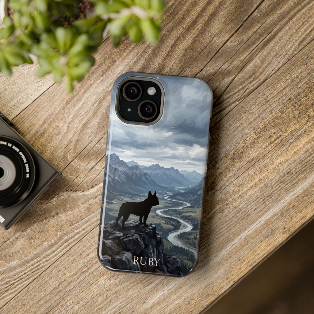 Personalized French Bulldog Mountain Valley Phone Case — Wireless Charging Cover