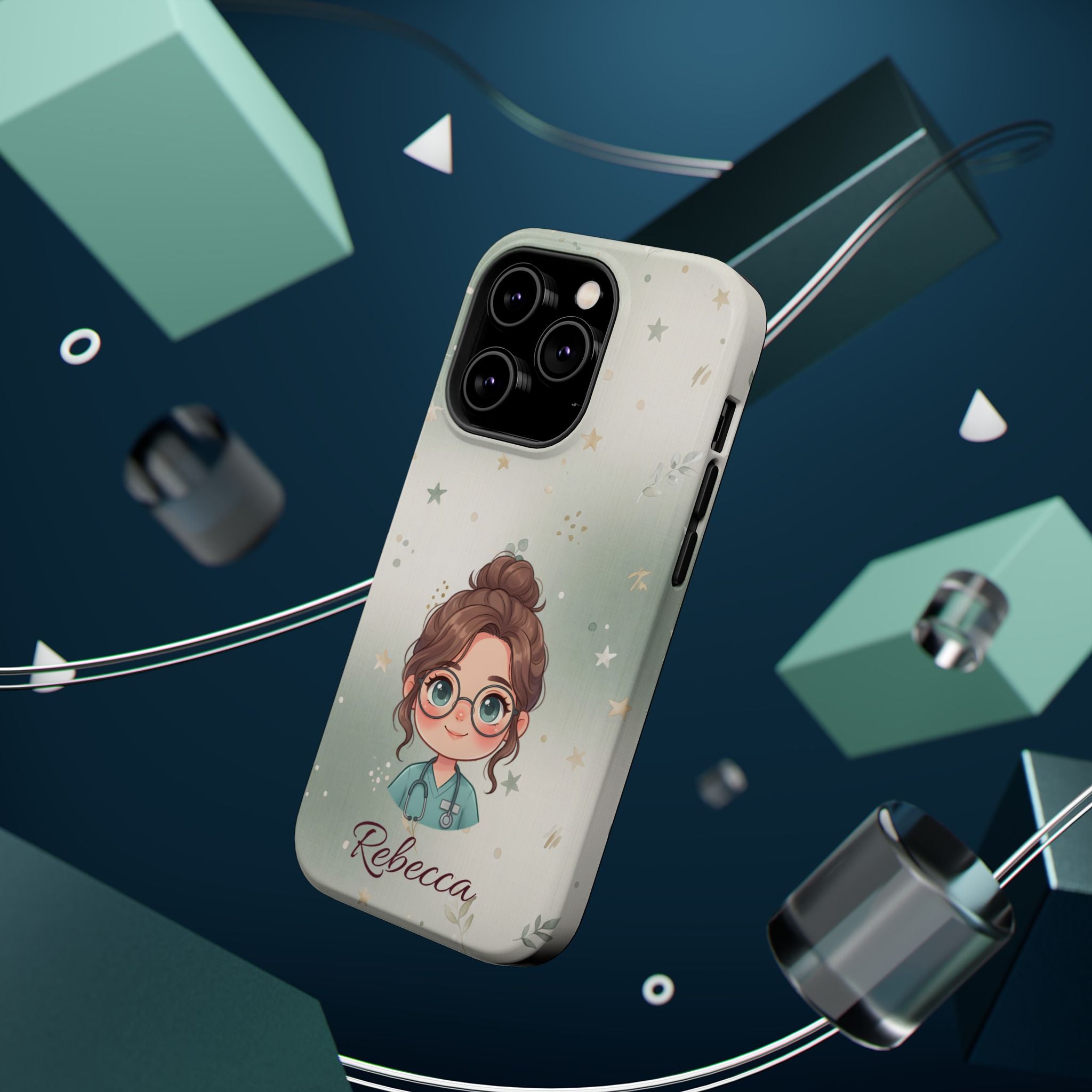 Personalized Starry Nurse Phone Case — Wireless Charging Cover