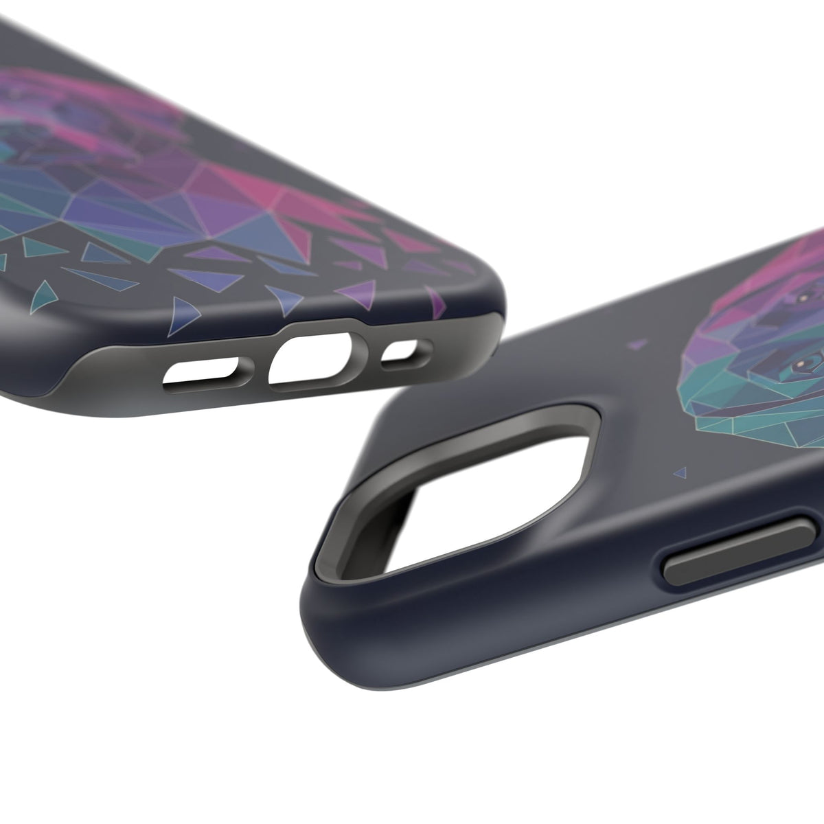 Geometric Labrador Phone Case — Tough Magnetic Case with Wireless Charging