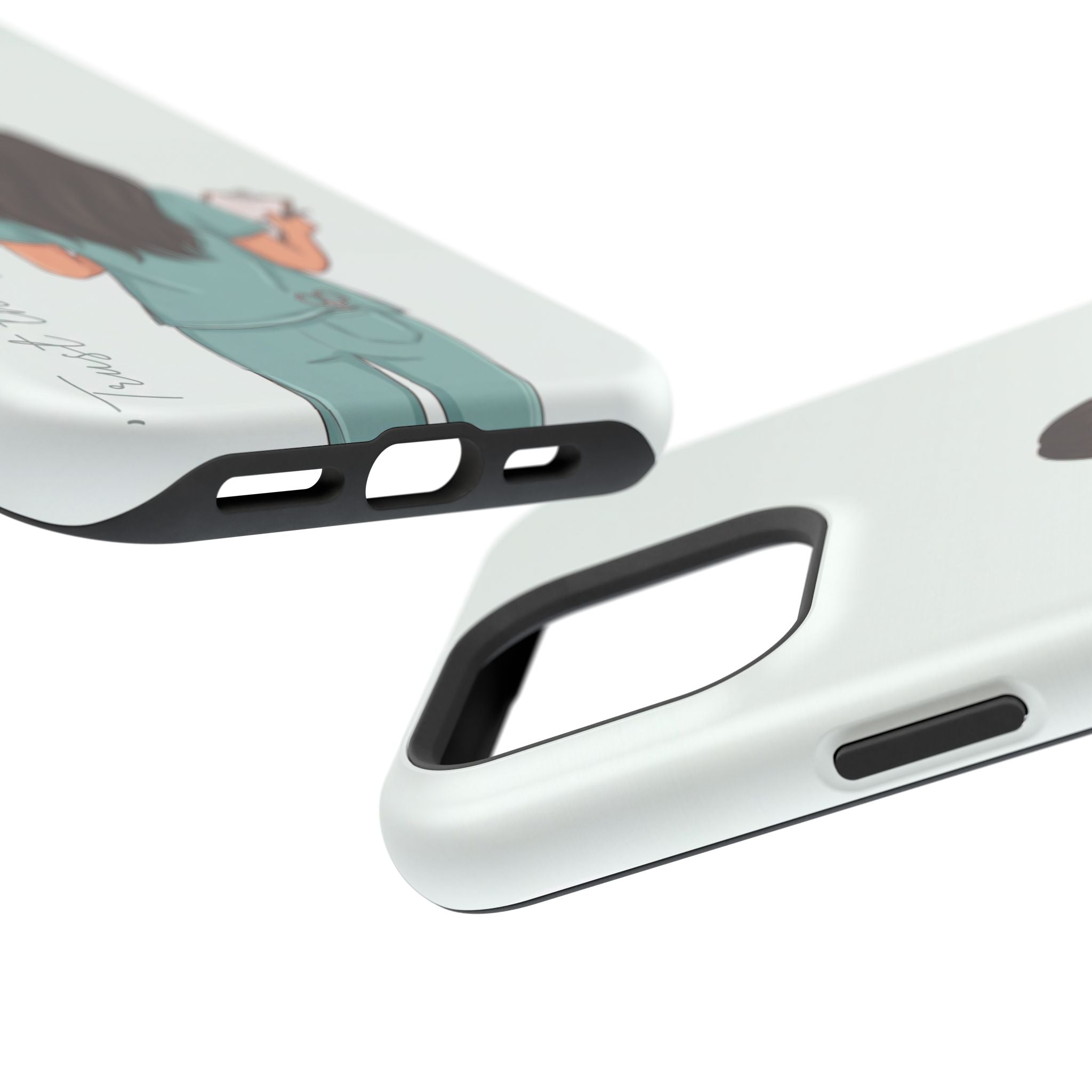 Nurse Illustration Phone Case — Impact-Resistant Wireless Charging Cover