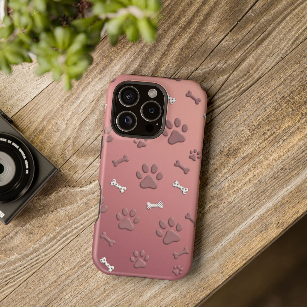 Paws & Bones Phone Case — Impact-Resistant Wireless Charging Cover