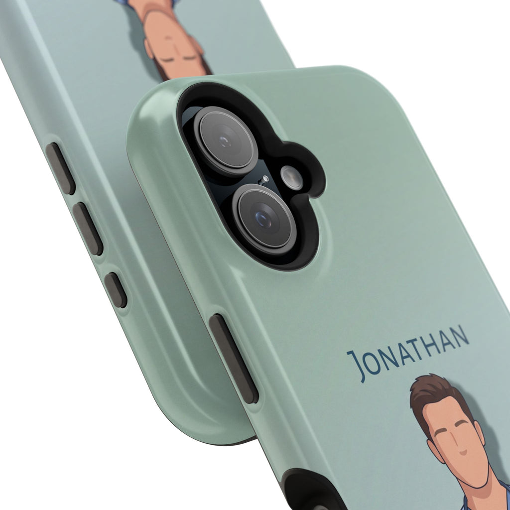 Personalized Nurse Portrait Phone Case — Impact-Resistant Wireless Charging Cover