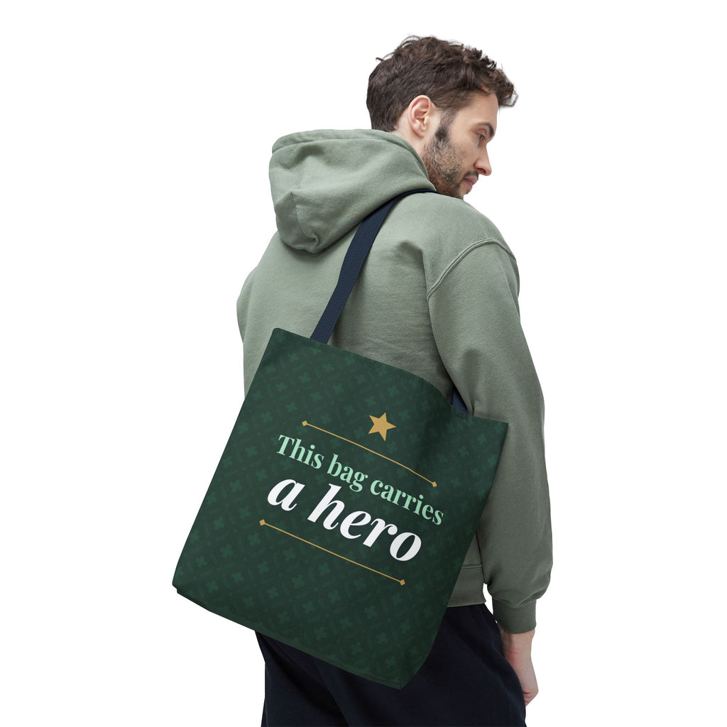 This Bag Carries a Hero Tote | Nurse Gift Tote Bag | Essential Worker Appreciation Gift | Premium Polyester Carry-All