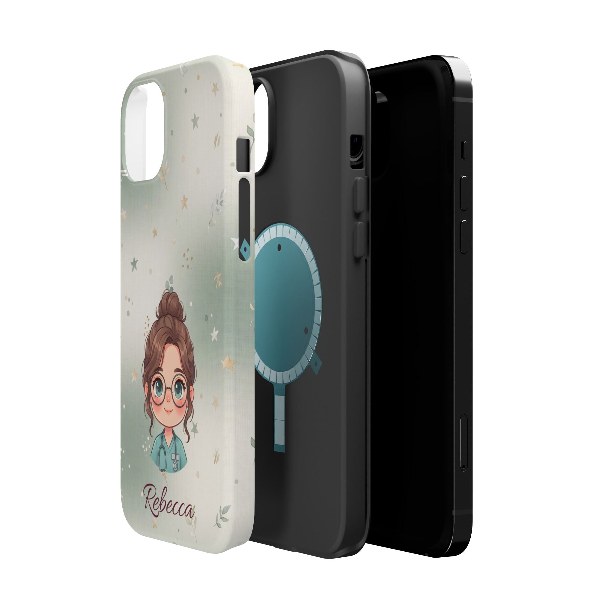 Personalized Starry Nurse Phone Case — Wireless Charging Cover