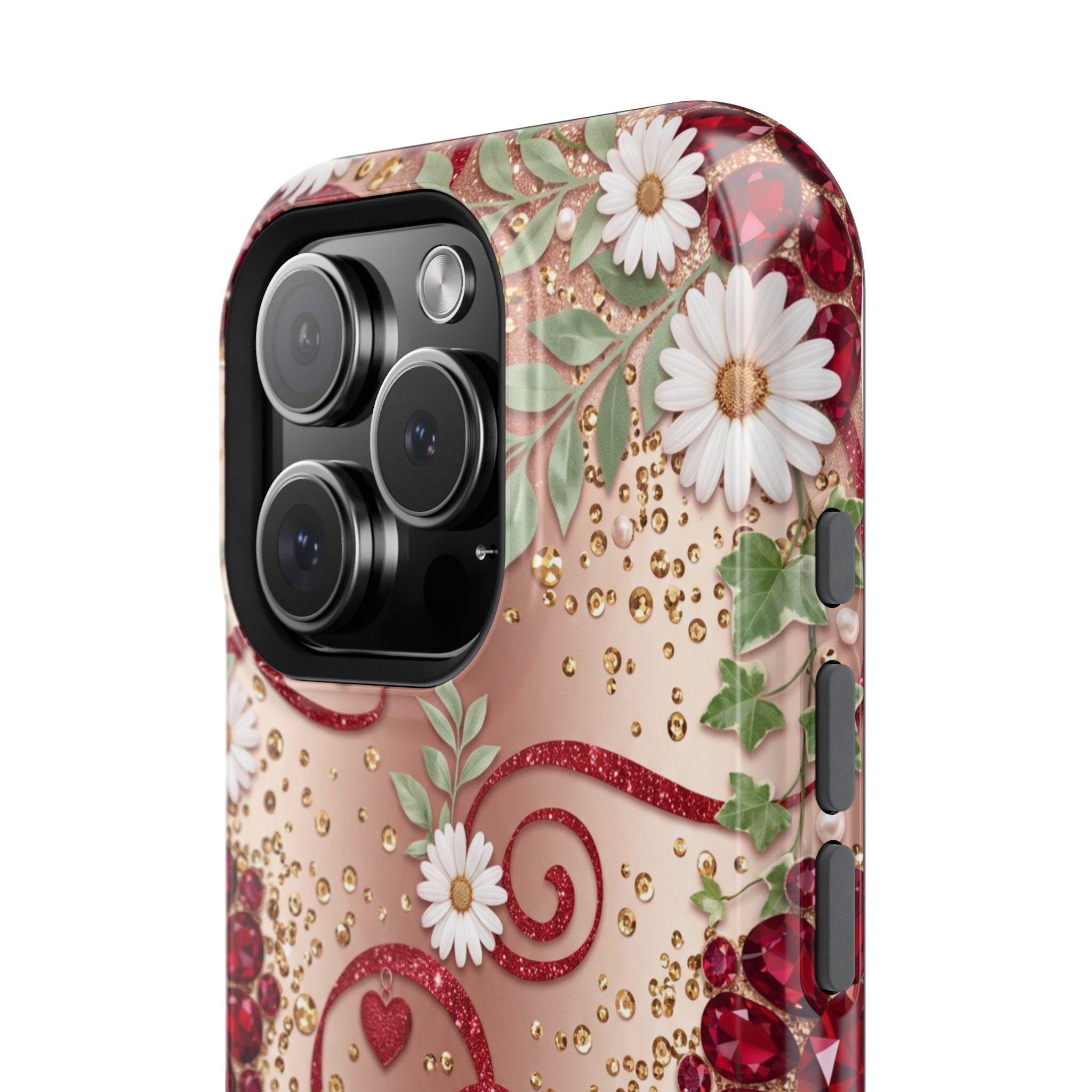 Personalized Vintage Floral Teacher Phone Case — Wireless Charging Cover