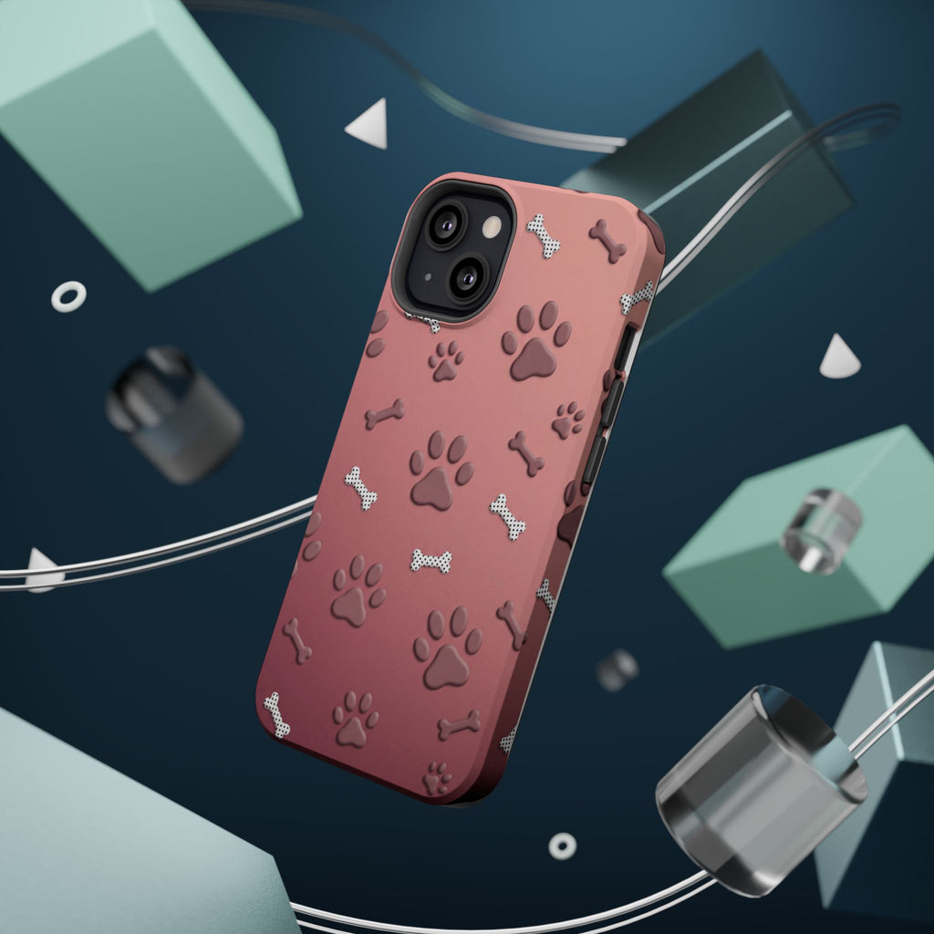 Paws & Bones Phone Case — Impact-Resistant Wireless Charging Cover