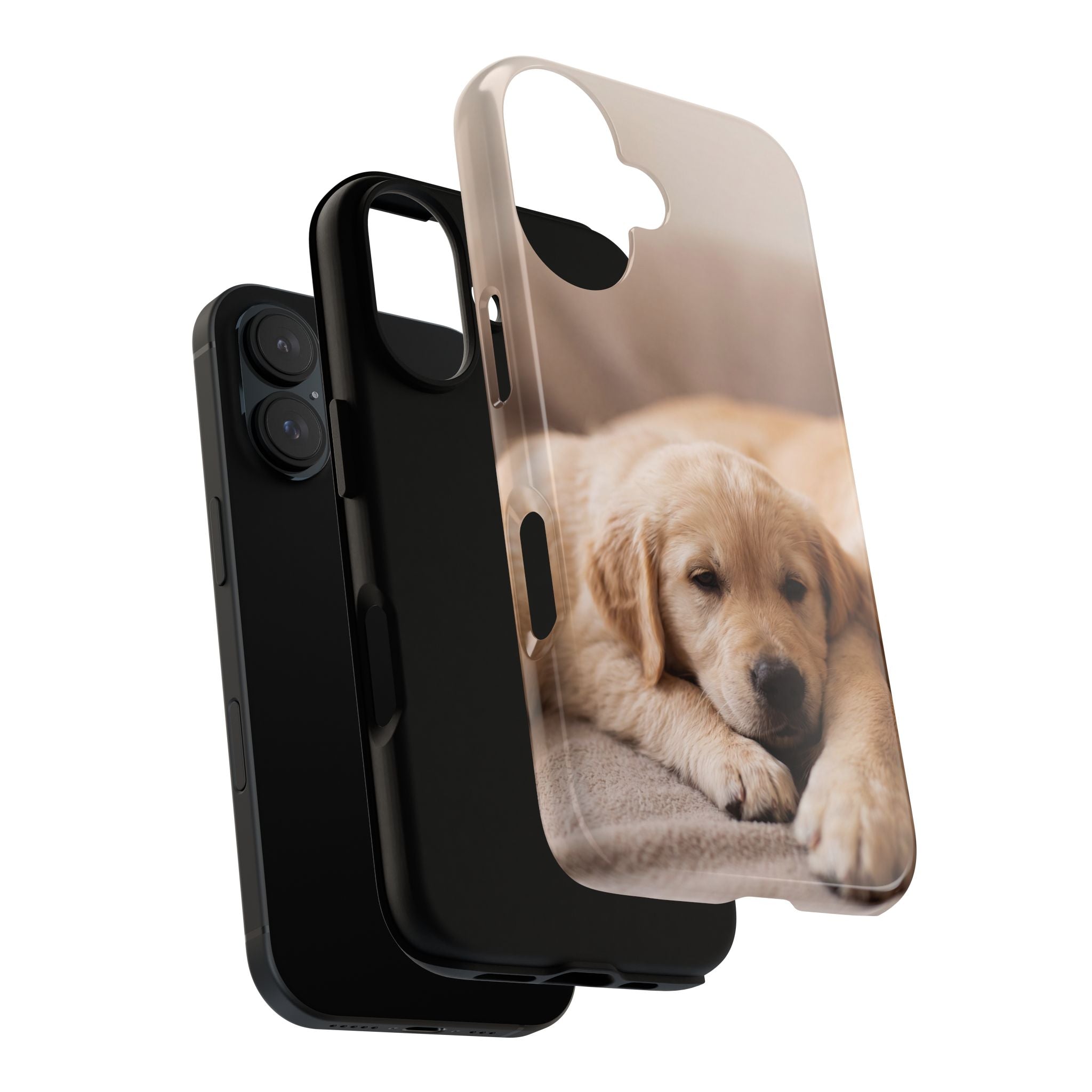 Sleepy Golden Retriever Puppy Phone Case | Cozy Cuddly Puppy Portrait | Samsung & iPhone