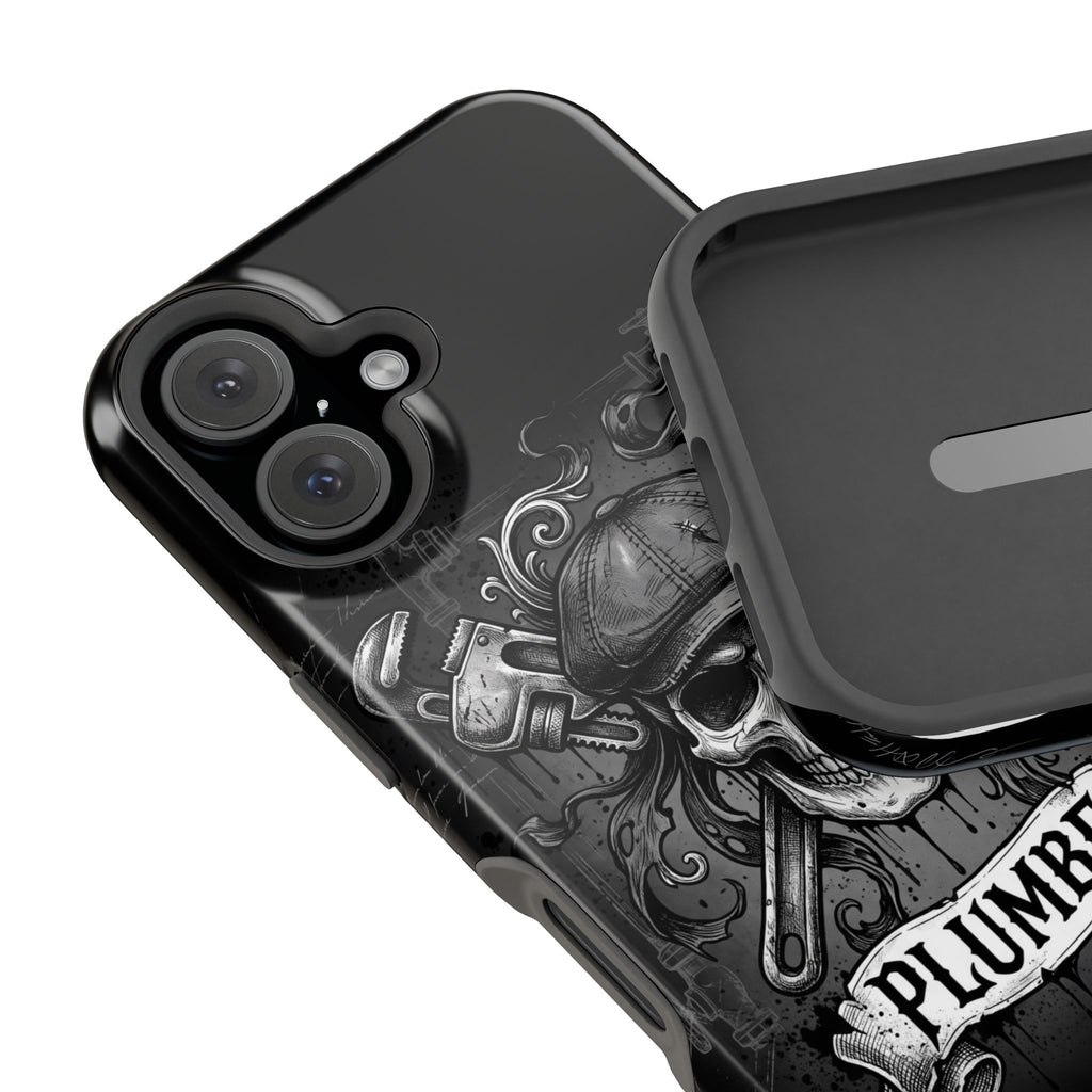 Skull & Wrenches Plumber Phone Case — Wireless Charging Cover