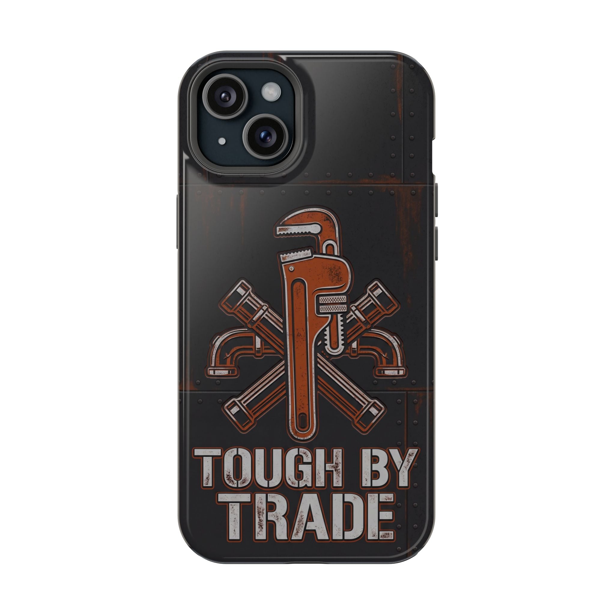 Tough By Trade Phone Case — Crossed Wrenches Wireless Charging Cover