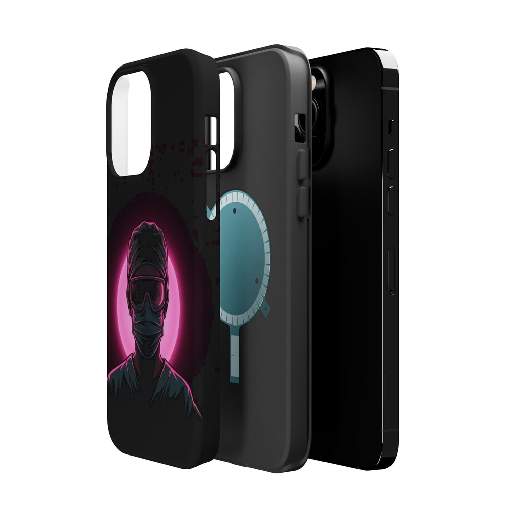 Nurse Portrait Phone Case — Navy Wireless Charging Cover
