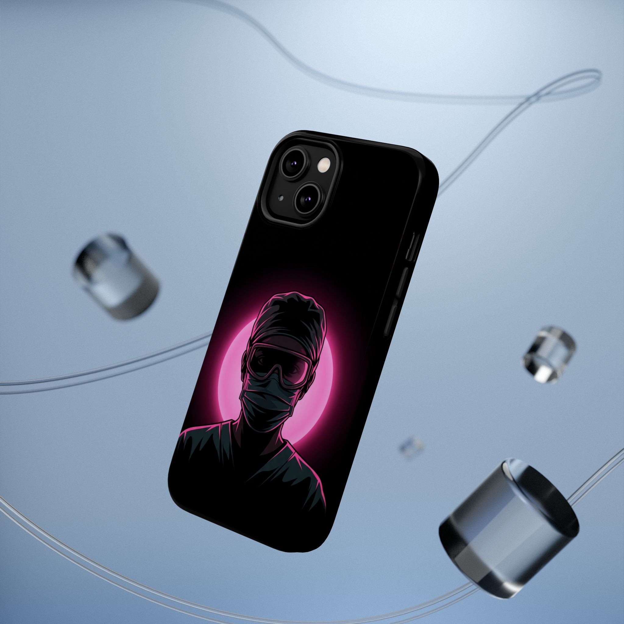 Nurse Portrait Phone Case — Navy Wireless Charging Cover