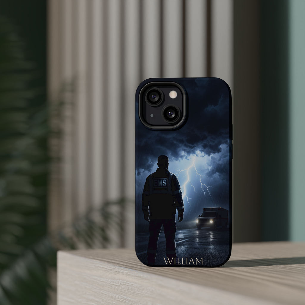Personalized Lightning Storm EMS Phone Case — Wireless Charging Cover