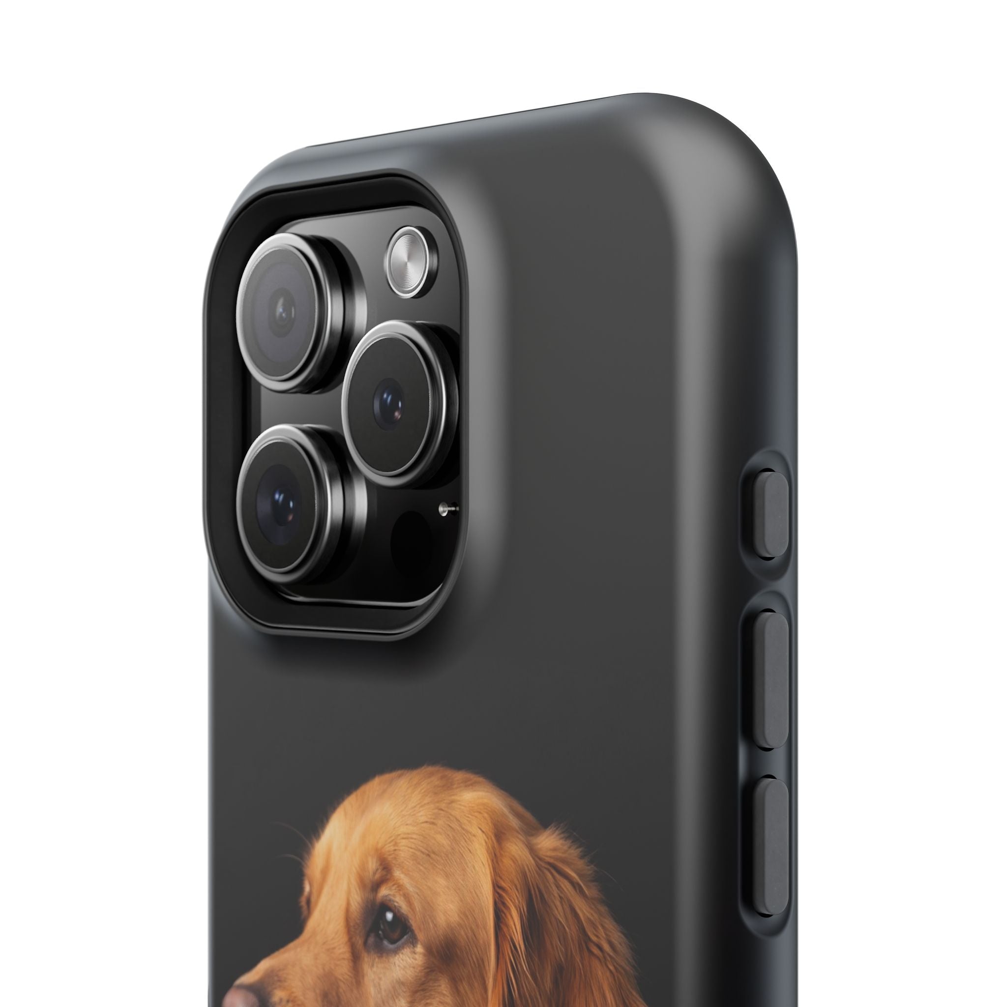 Golden Retriever Portrait Phone Case — Impact-Resistant Wireless Charging Cover