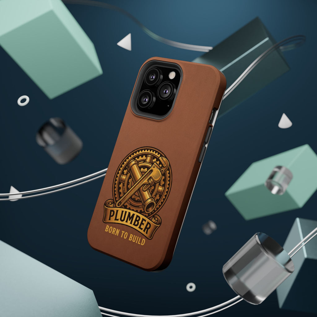 Plumber Born to Build Phone Case — Badge Wireless Charging Cover