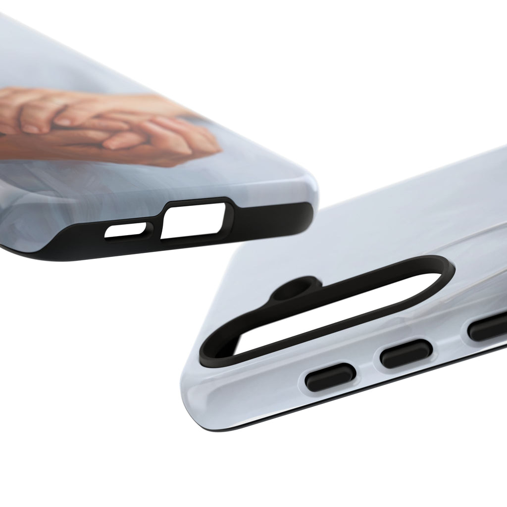 Nurse's Comforting Hands Phone Case | Caring Hands & Stethoscope Illustration | iPhone & Samsung