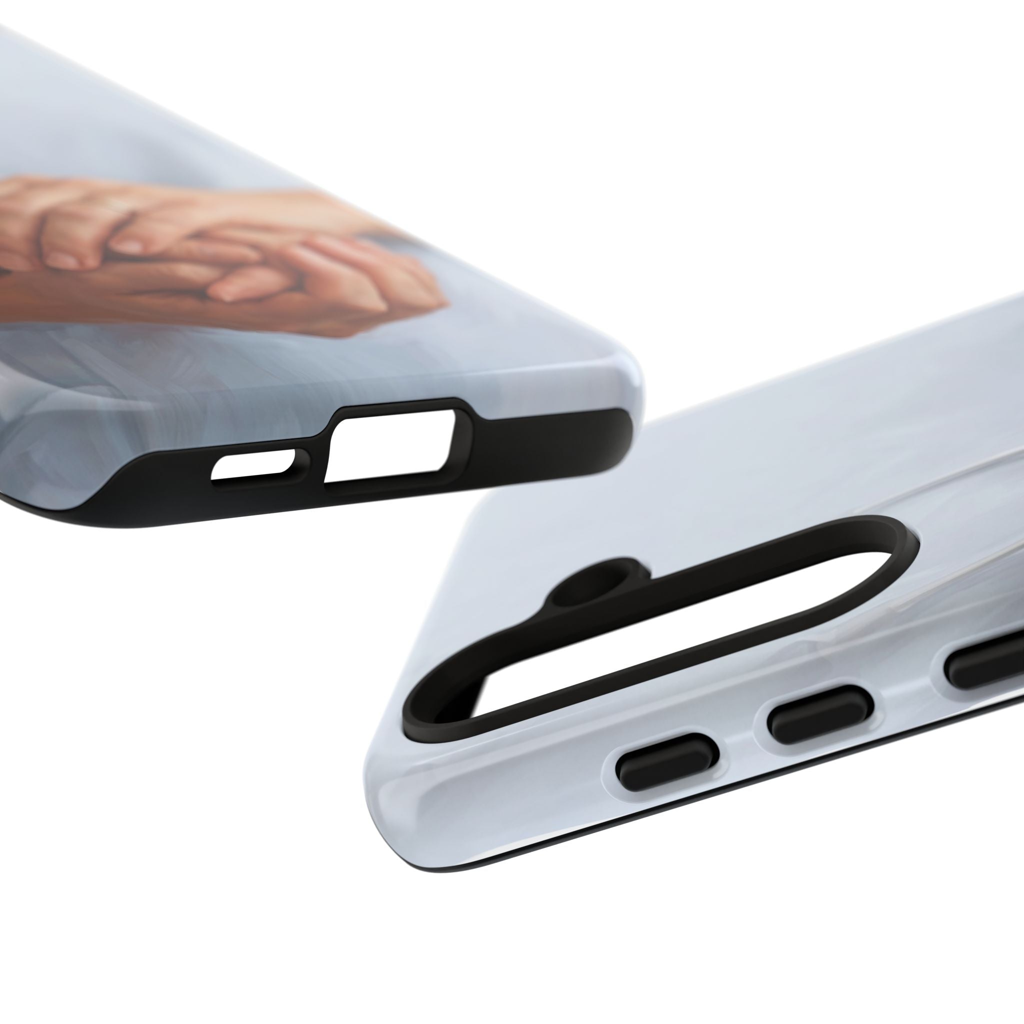 Nurse's Comforting Hands Phone Case | Caring Hands & Stethoscope Illustration | iPhone & Samsung