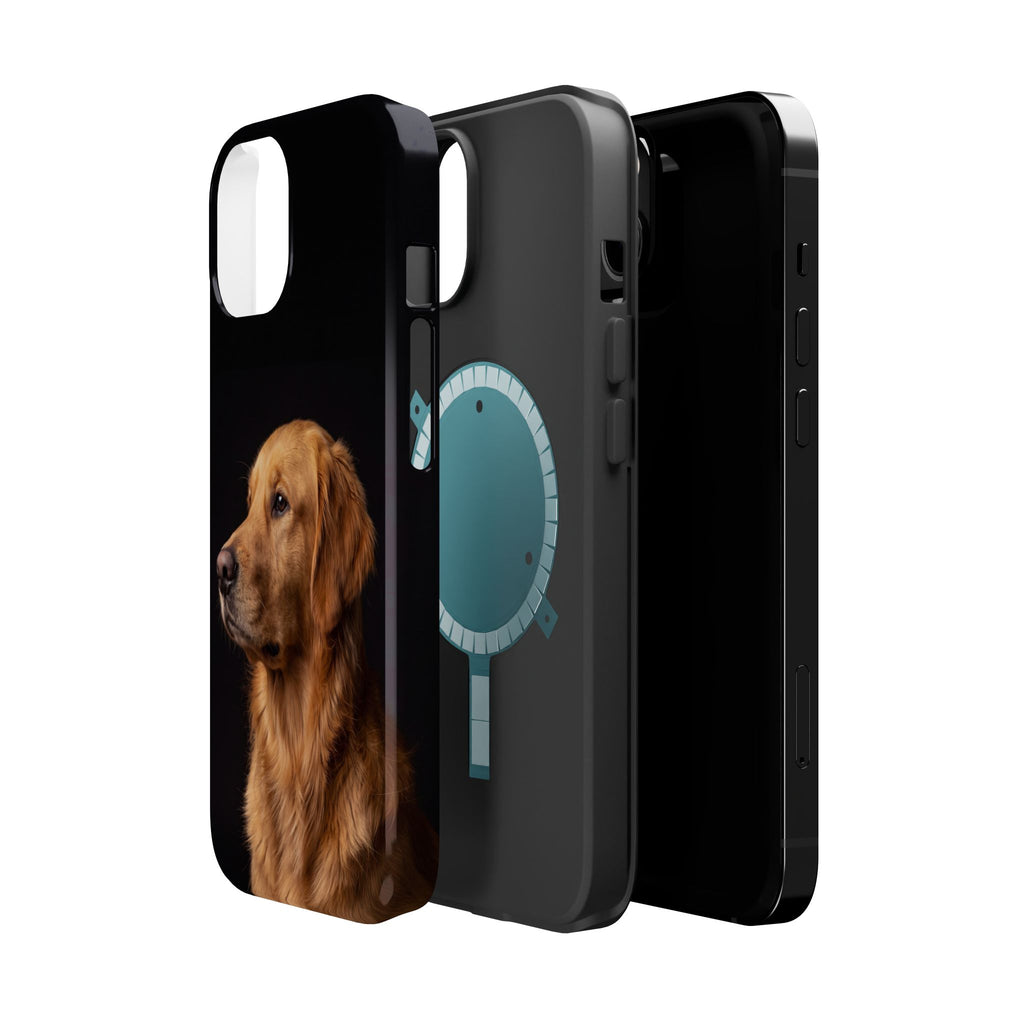Golden Retriever Portrait Phone Case — Impact-Resistant Wireless Charging Cover