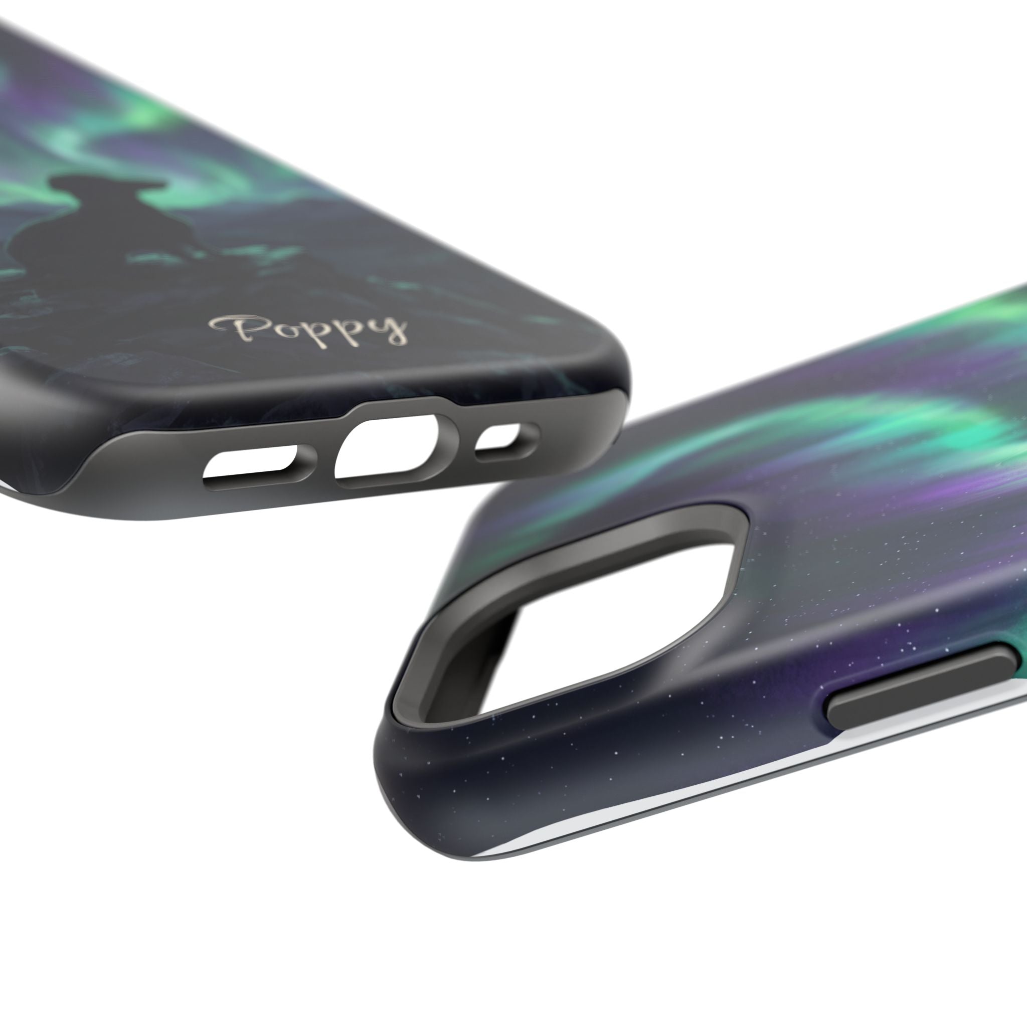 Personalized Dachshund Northern Lights Phone Case — Wireless Charging Cover
