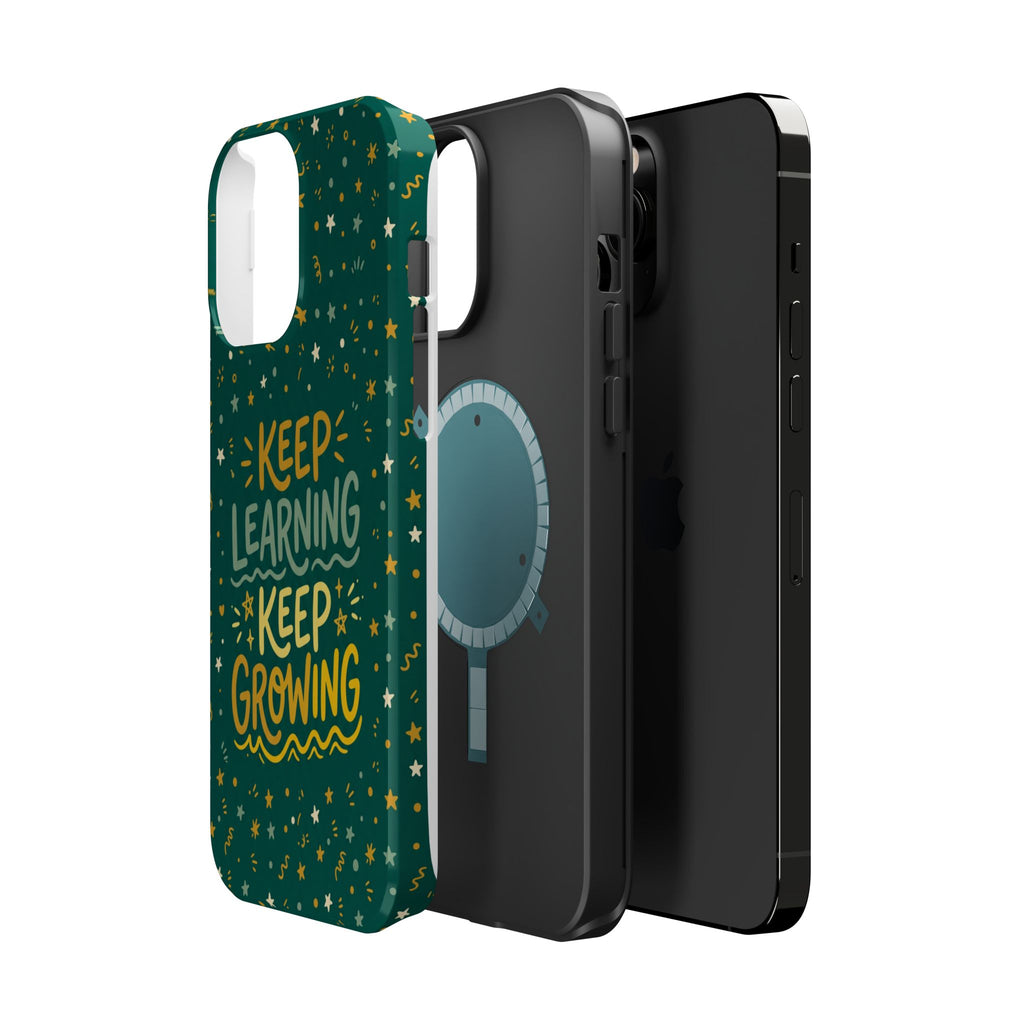 Keep Learning Keep Growing Teacher Phone Case — Wireless Charging Cover