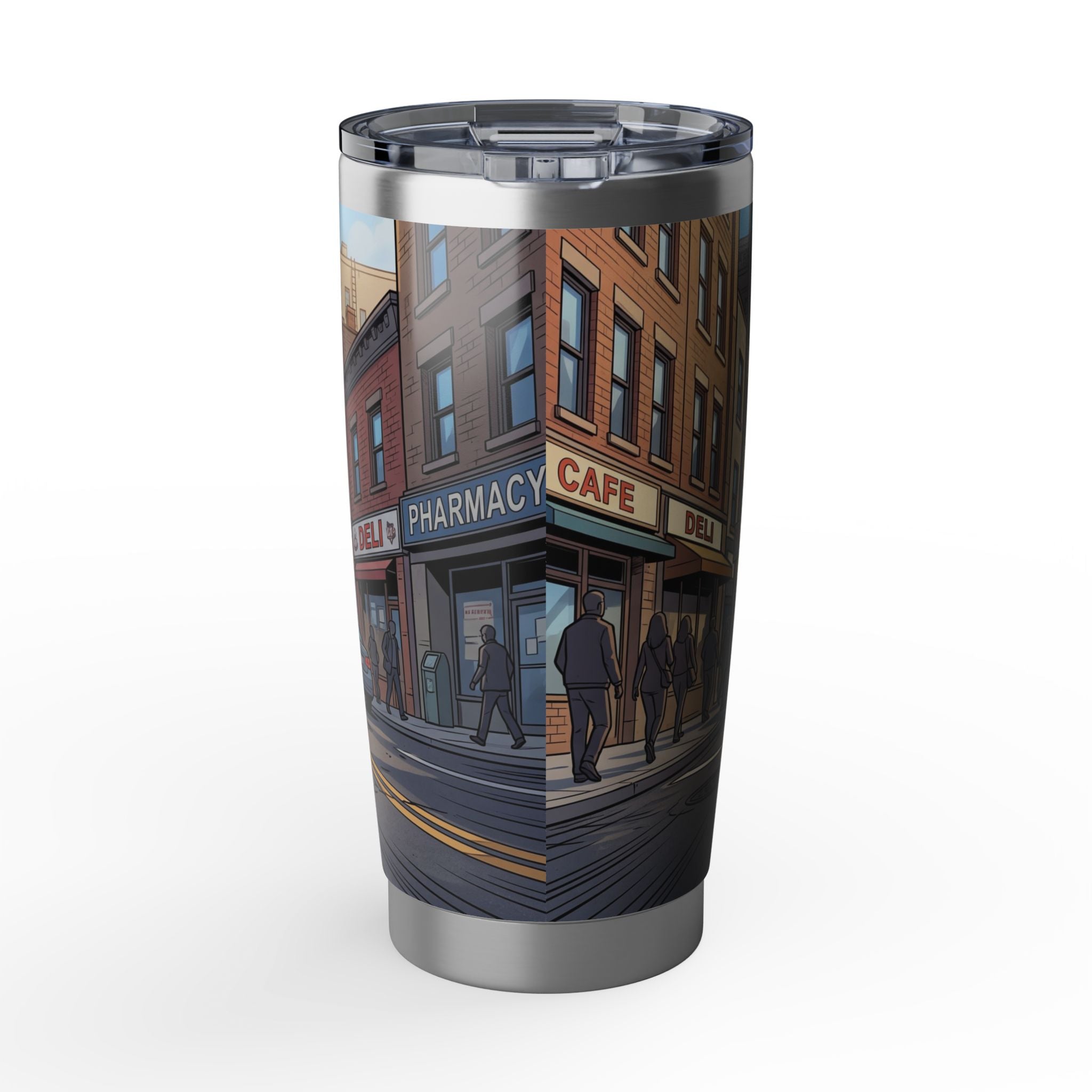 Paramedic/EMT 20oz Tumbler – Female Paramedic Running Illustration in Daytime