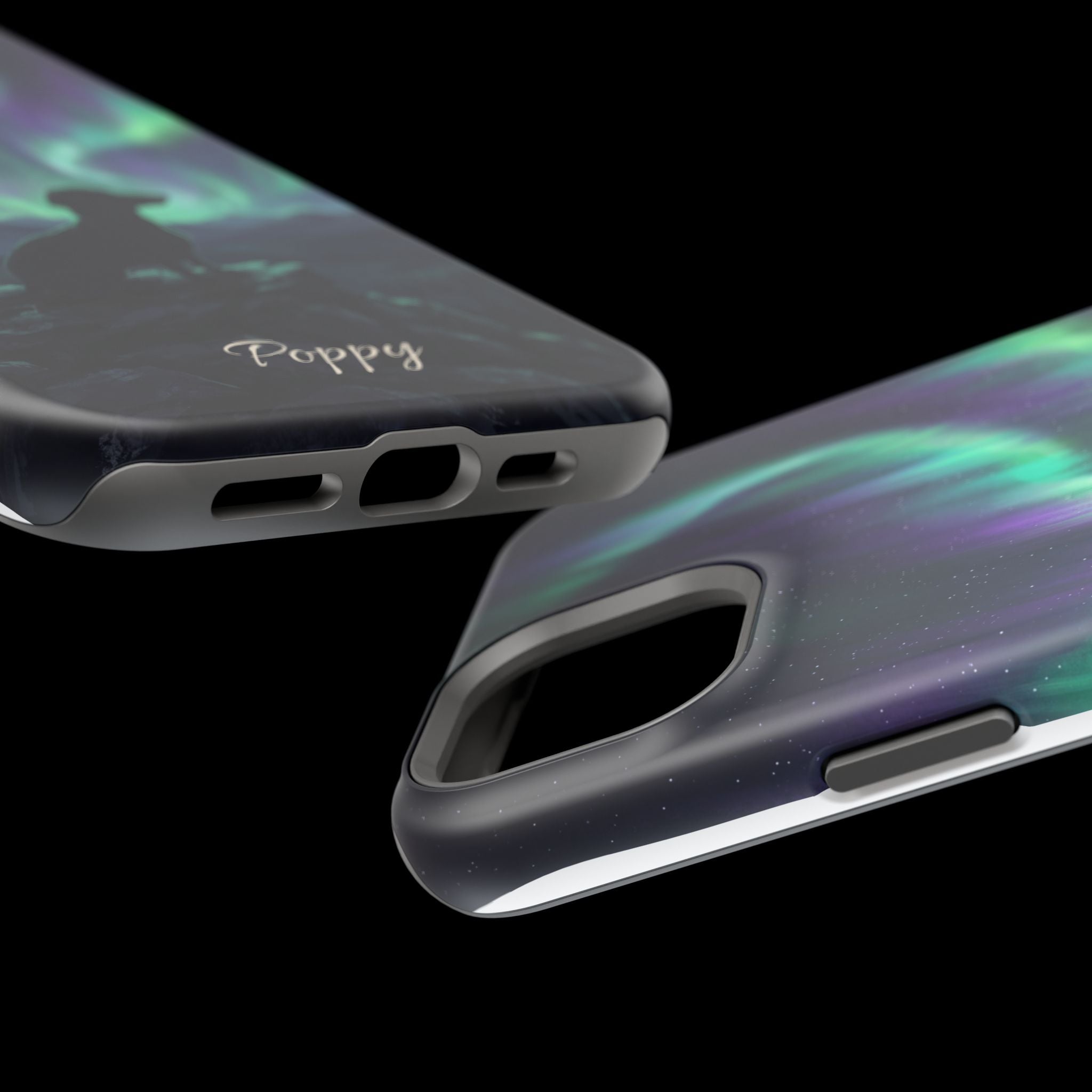 Personalized Dachshund Northern Lights Phone Case — Wireless Charging Cover